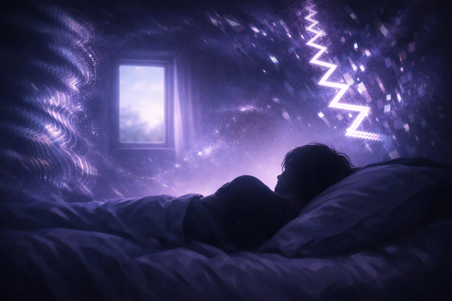 Visual representation of migraine aura and first attack