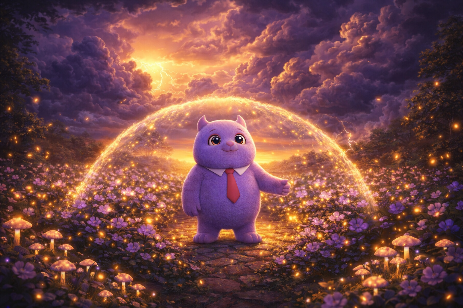 Mi in the garden, ready for the storm on horizon